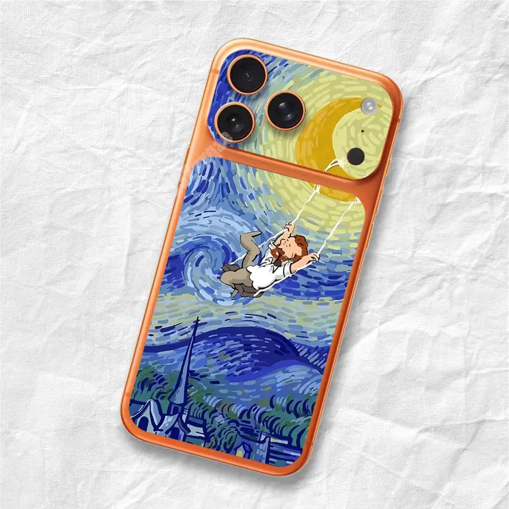 Vincent Van Gogh Style Art Removable UV Film for iPhone 17 Pro 17 ProMax HD Decal Skin