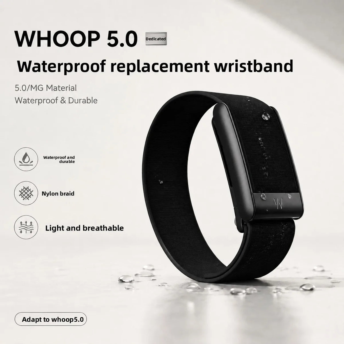 Whoop 5.0 MG Band Waterproof Nylon Woven Sport Strap PEAK LIFE Style Replacement Wristband Fitness Tracker Workout Accessories