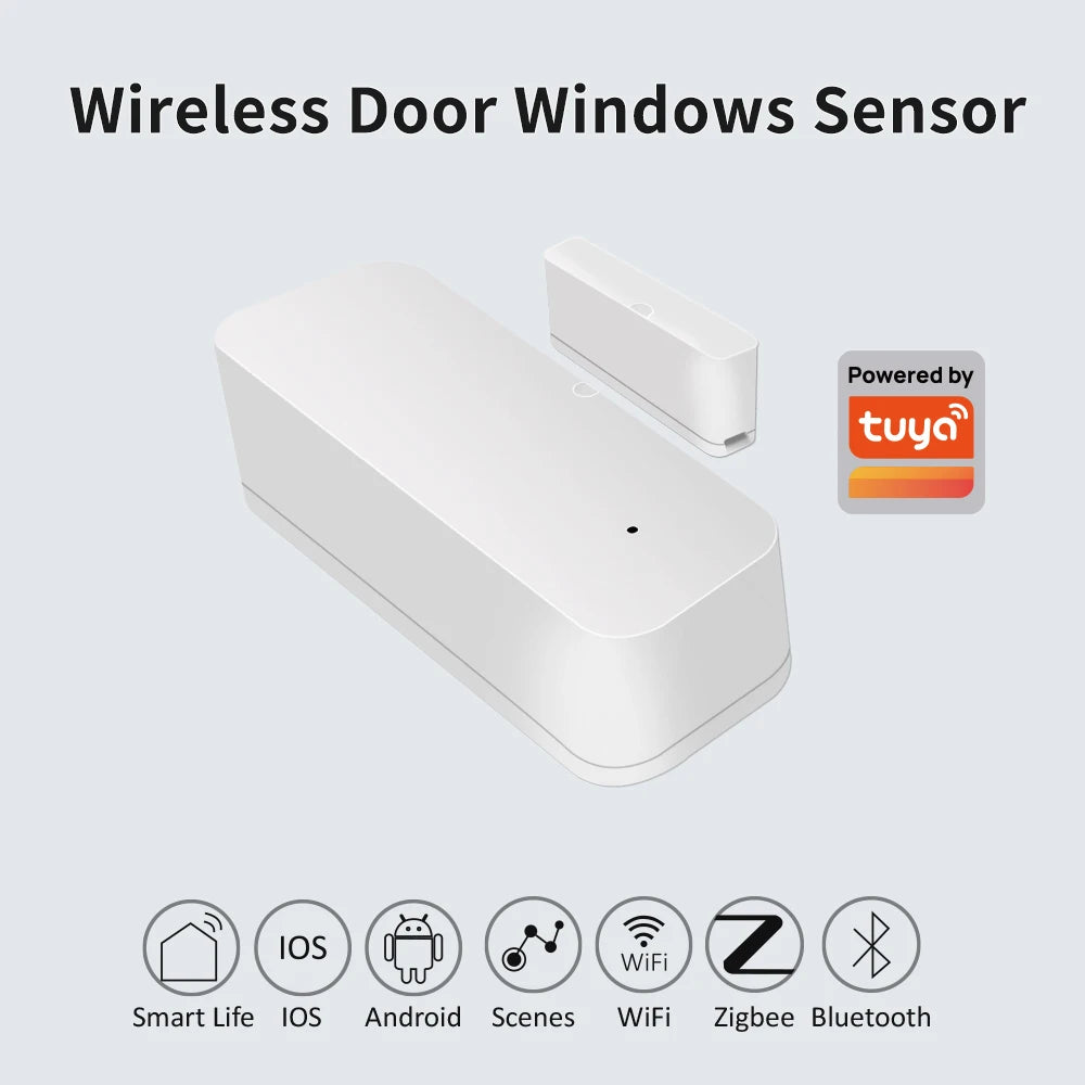 Tuya Zigbee Door Sensor Contact Sensor Open Closed Detector Smart Home Alarm Security Protection Work with Smart Life