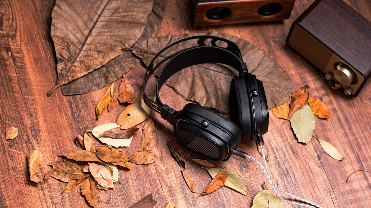 HarmonicDyne Romantic Open-Back Over-ear Headphones 60mm Bamboo Fiber Driver & Open-Back Earcup Design