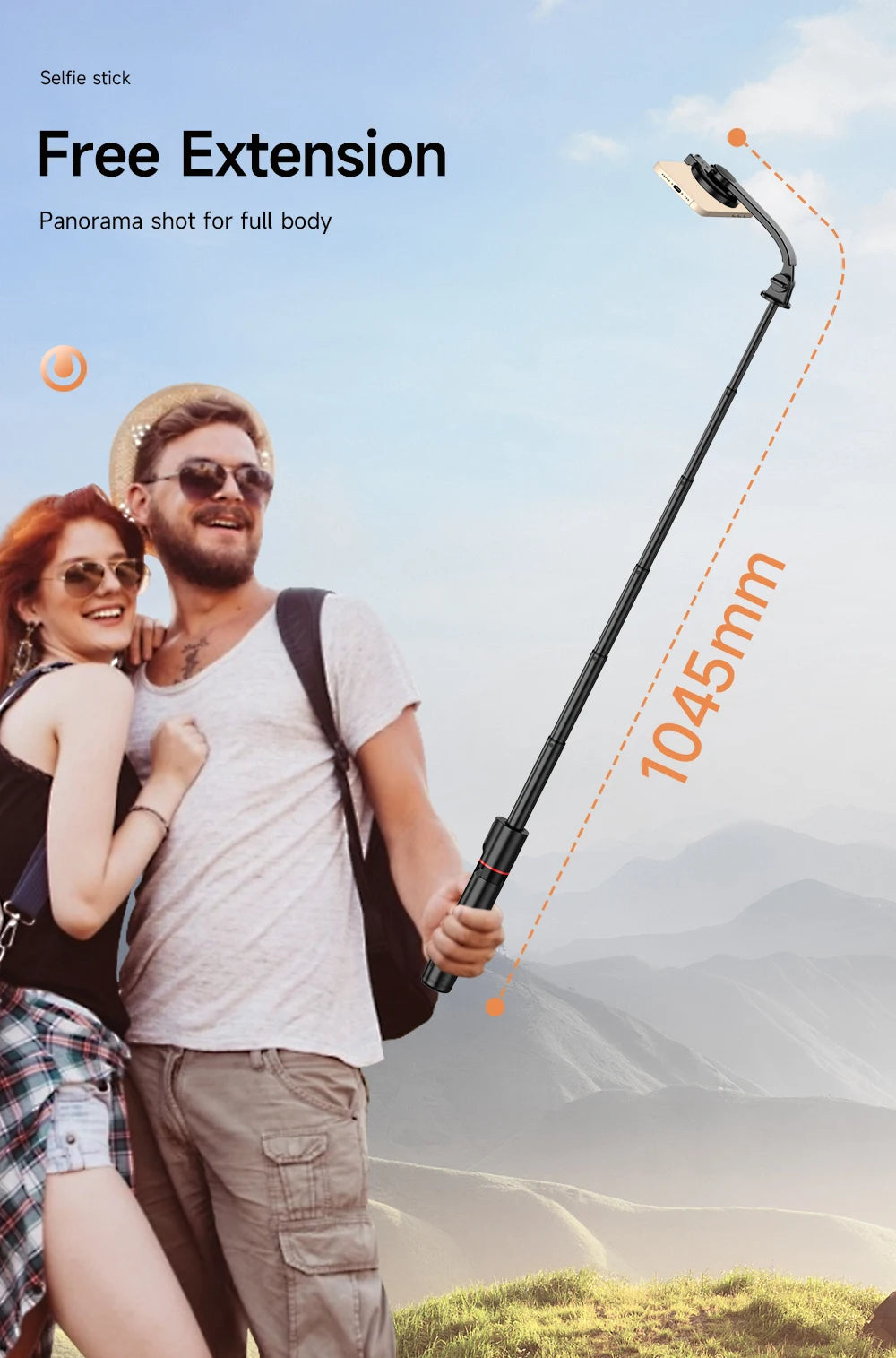 Wireless Selfie Stick Tripod Stand with Magnetic Bluetooth Remote Extendable Tripod for Apple iPhone Live Streaming Video Record