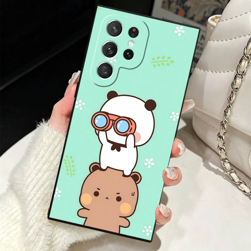 Soft Silicone Phone Case for Samsung Galaxy S25 S26 Ultra Bubu Dudu Cartoon Cute Shell S24 FE S23 S22 Plus S21 S20 + Edge Cover