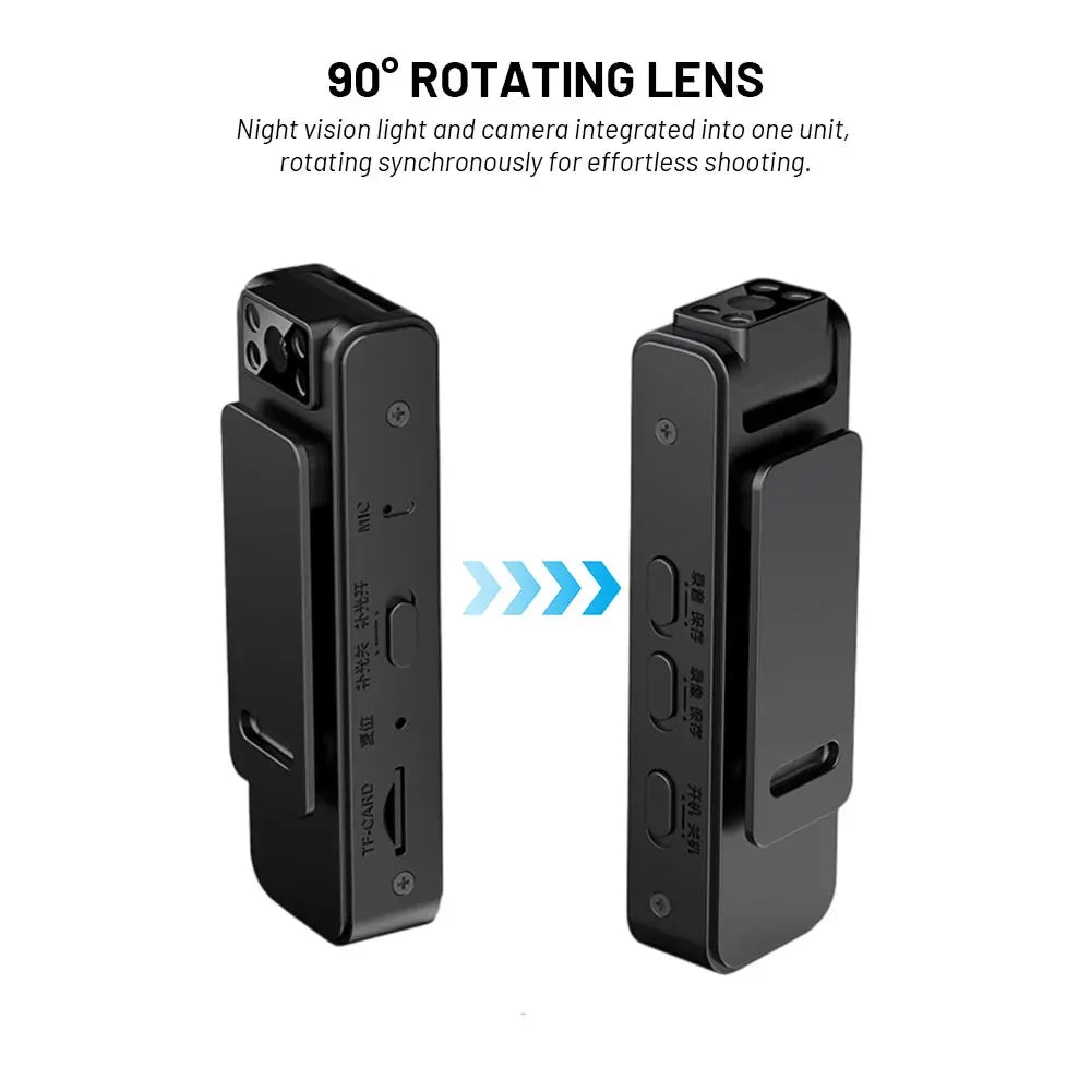  1080P Body Mini Camera Portable Infrared Night Vision Miniature Camcorder Small Digital Video Recorder Police BodyCam
