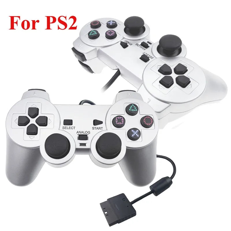 For PS2 Wired Controller For PS2 Gamepad Mando Joystick For Play Station 2 Game Controller Gaming Accessories With Dual Motors