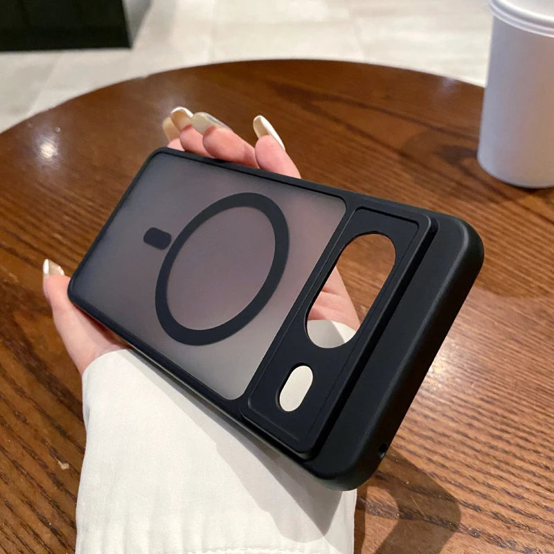 For Magsafe Magnetic Wireless Charging Luxury Matte Phone Case For Google Pixle 9 Pro XL 9A 6A 7A 8A 6 7 8 Pro Bumper Back Cover