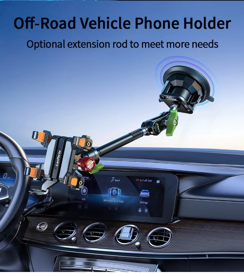 Anti-slip Heavy Duty Car Windshield Metal Five-Claw Phone Clamp Car Adhesive Suction Cup Mount Mobile Phone Holder