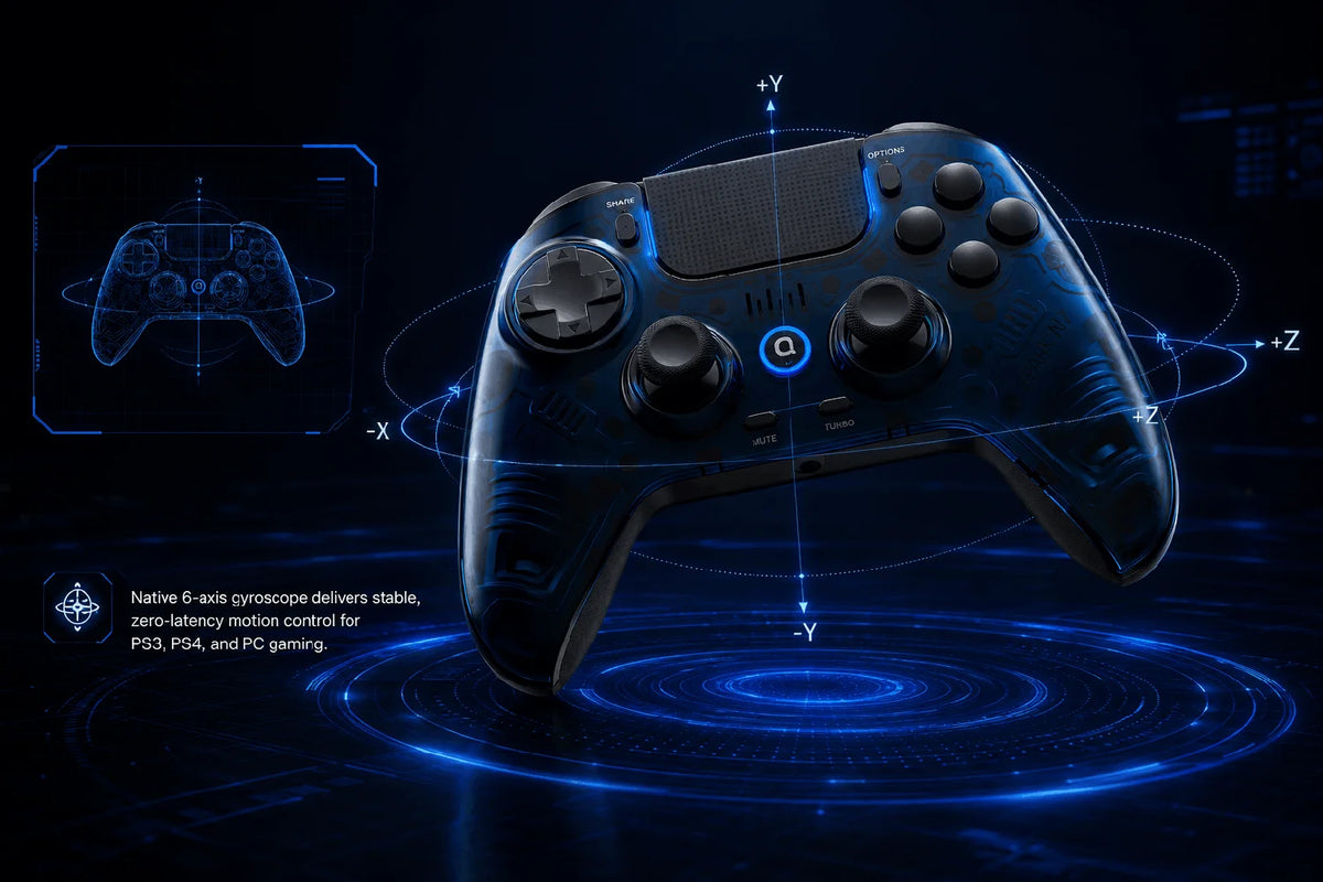 QRD Spark N7 2.4Ghz Wireless Controller for PS4/PS3/PC Direct Connect Hall Effect Vibration Effect Gamepad For PS5 Via Converter