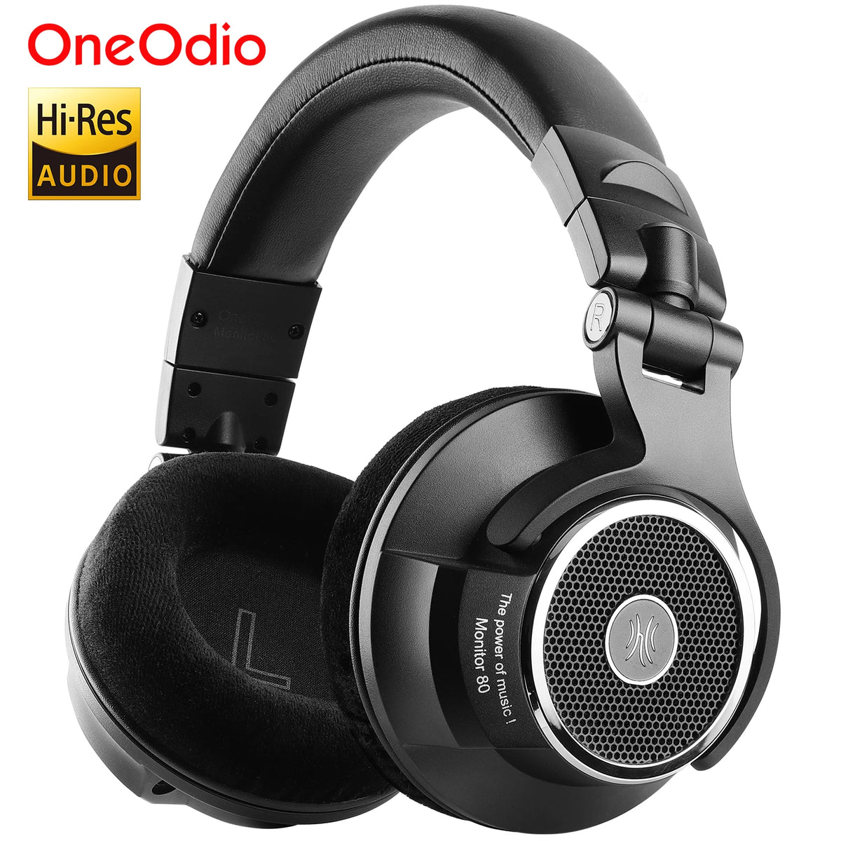 Oneodio Monitor 80 Open Back Headphones Wired Over Ear 250Ω Audiophile HiFi Headphones Hi-Res Audio Professional Studio Headset
