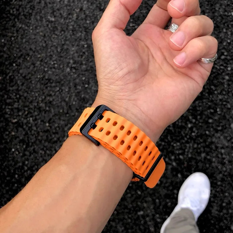 Soft Silicone Strap for Redmi Watch 6 5 4 Sports Two Tone Wristband for Xiaomi Mi Band 8 9 Pro Adjustable Rubber Wristband
