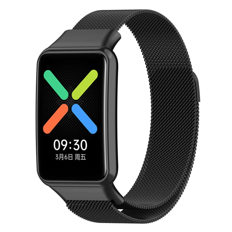 Magnetic Loop Sports Strap For Oppo Watch Free Nfc Smart Watch Replacement Metal Stainless Steel Bracelet Wrist Strap