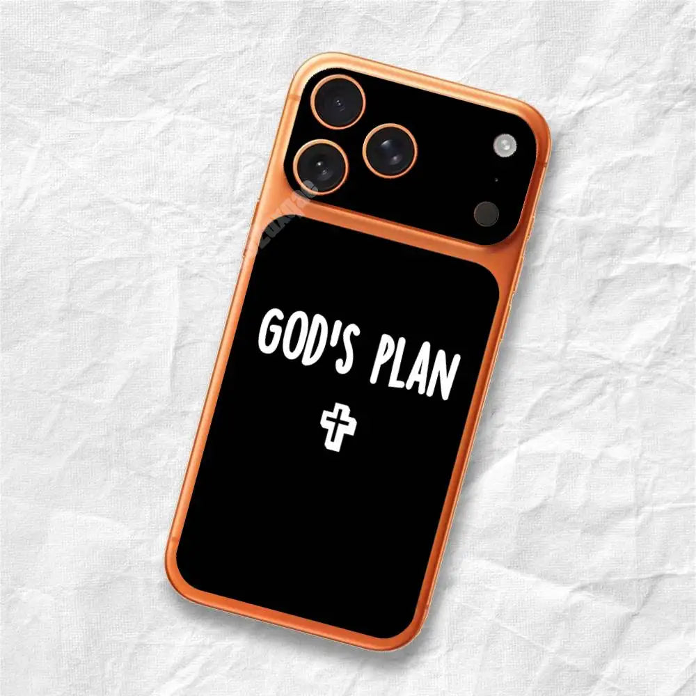 God's Plan Blessing Words Removable UV Film for iPhone 17 Pro 17 ProMax Protective Sticker