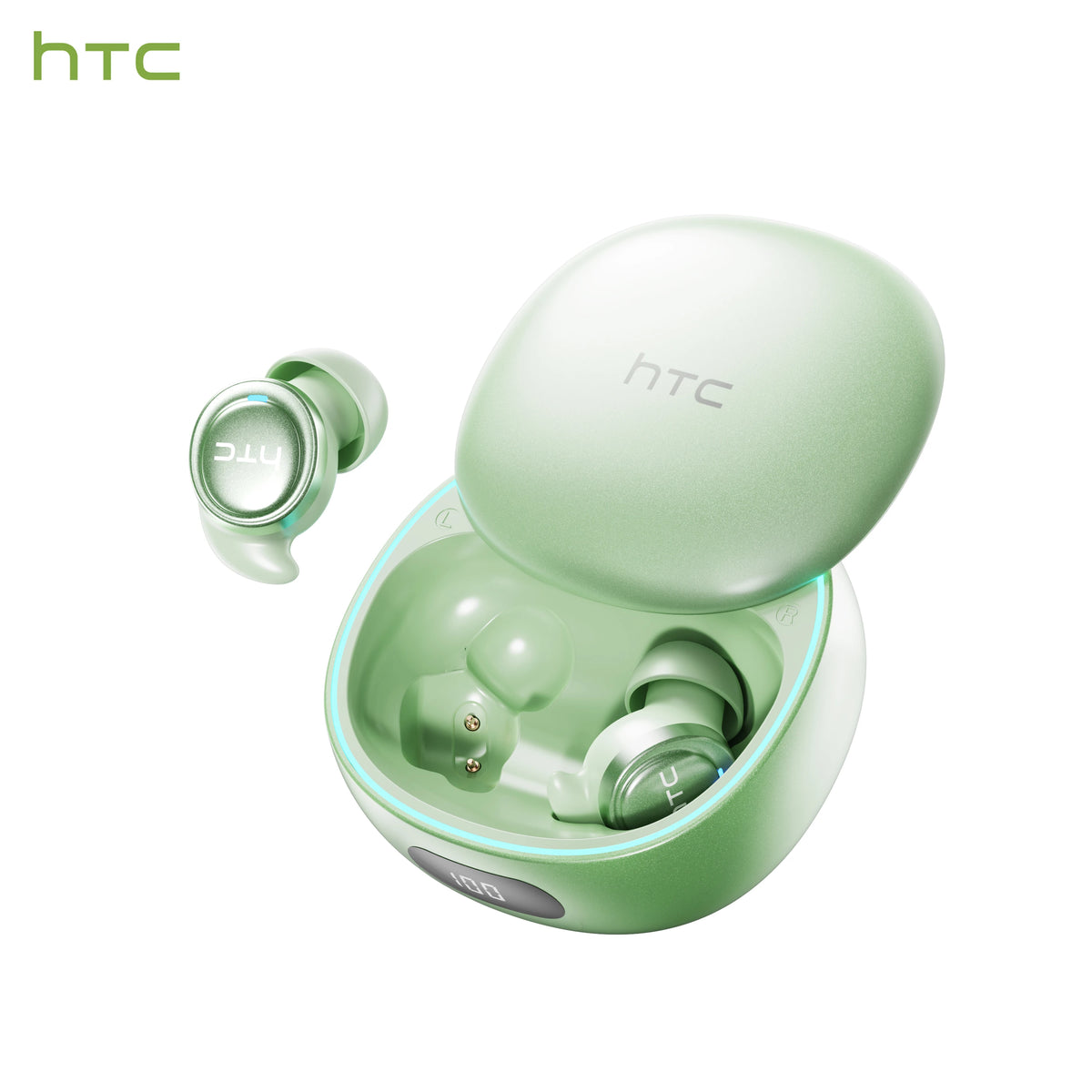 HTC NE96 Bluetooth 6.0 Wireless Earbuds Noise Cancelling Sleep Headphones 30H Battery Life Premium Acoustic Tuning Ultra-light