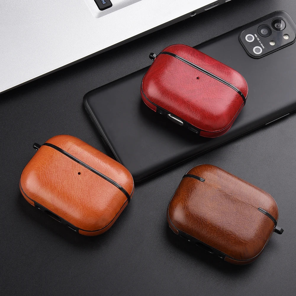 Leather PU Earphone Cover For AirPods Pro 3 2025 Case For AirPods Pro 2 2nd Pro2 Cases For AirPods 5 4 3 2 Funda Headphone Coque