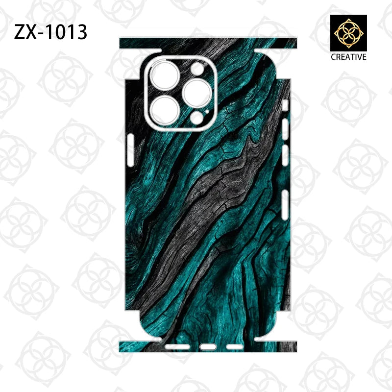 For iPhone 14 13 Pro Max 12 Mini 15 16 Colorful 3M Film Wrap Stickers Cases Back Cover Decal Skin Film Protector Sticker