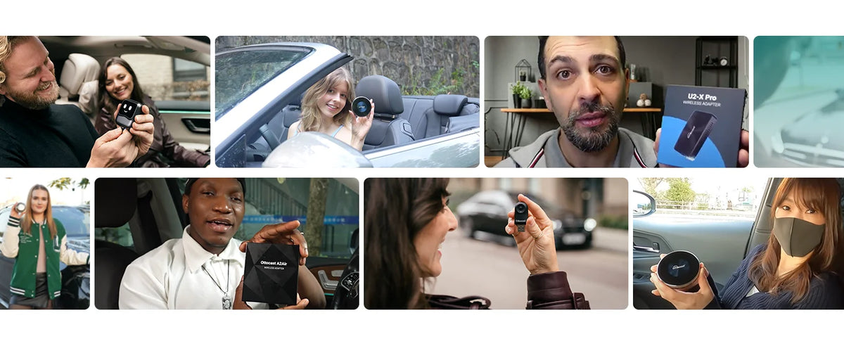 OTTOCAST Play2Video Ultra Carplay Ai Box Wireless Android Auto Adapter Built in Youtube Netflix For VW Benz Ford 99% of Cars