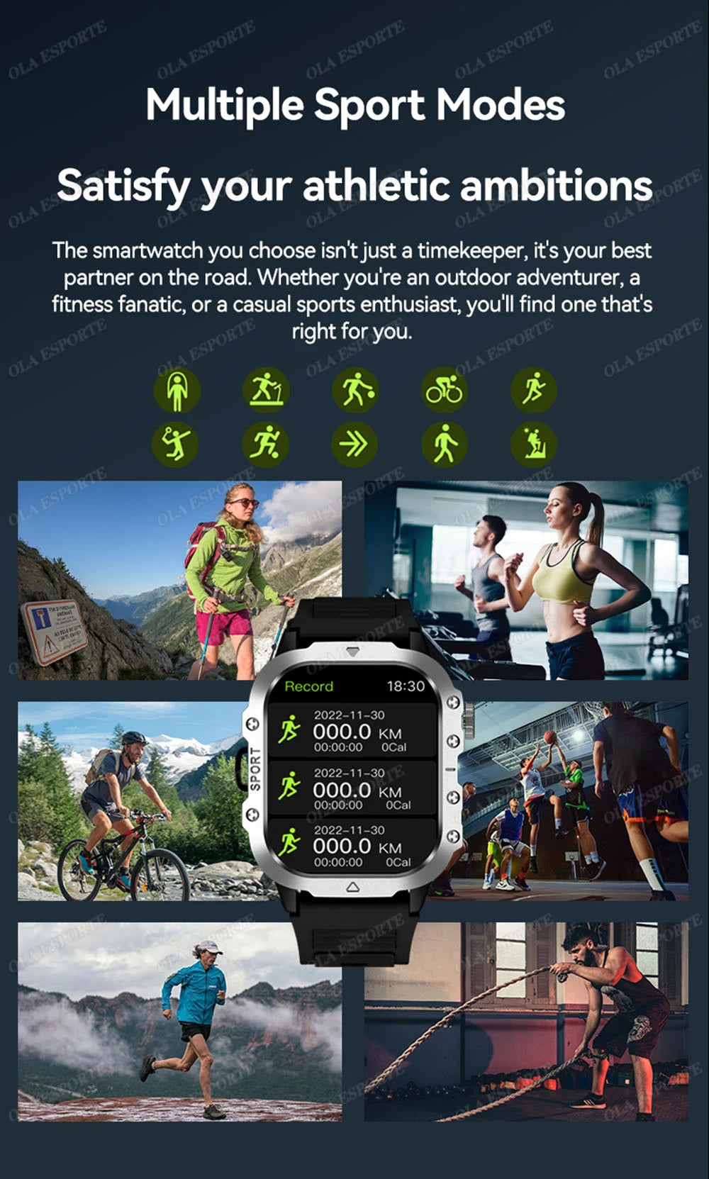 2026 New Rugged Military GPS Smart Watch Men Bluetooth Call Health Monitoring Sports 5ATM Waterproof Smartwatches Man Pk HT30