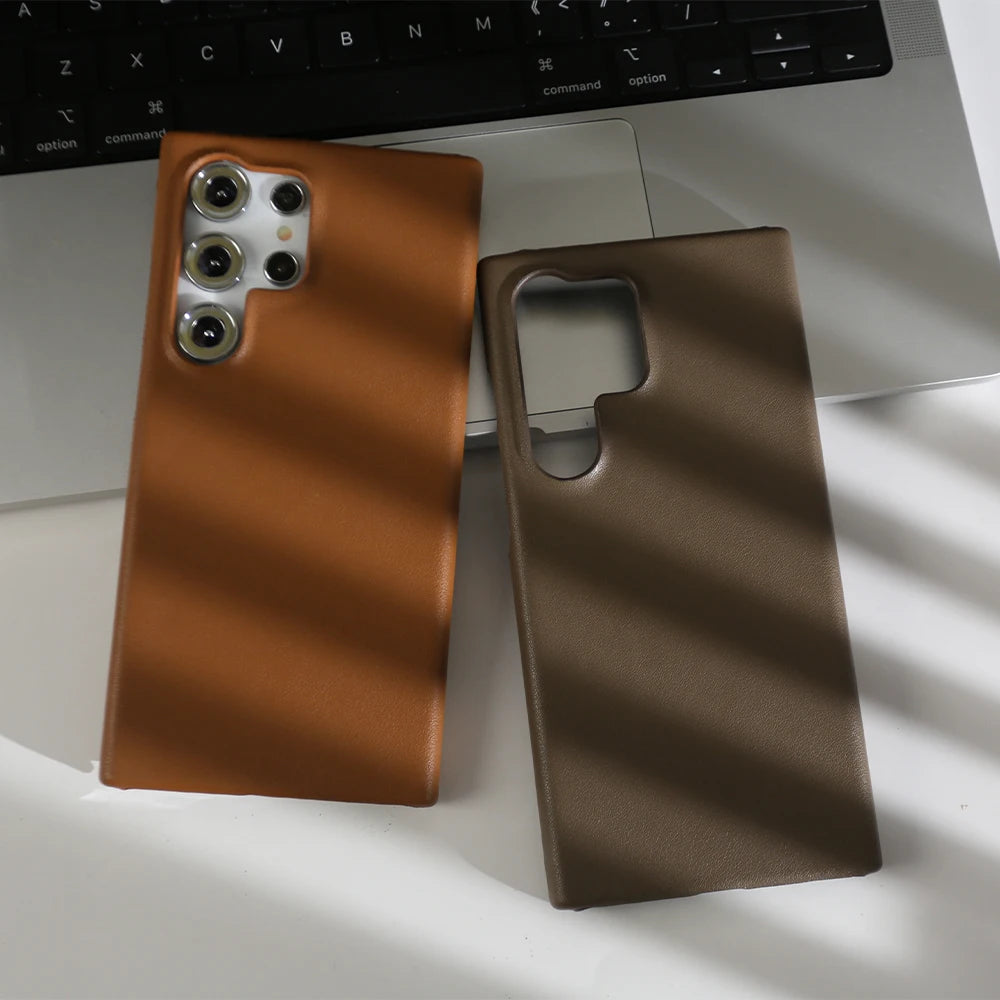 Handmade Premium Genuine Leather Magnetic Case for Samsung Galaxy S25 Ultra Case S24FE S23 S22 S21 S20 Note20Ultra Magsafe Cover