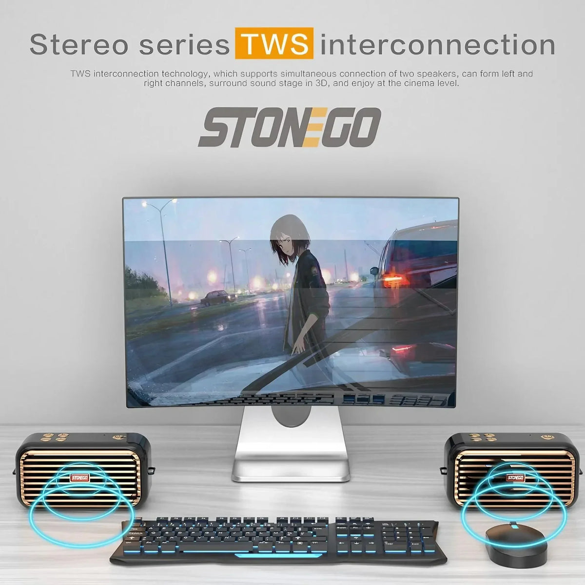 Bluetooth Speaker 16W Portable Wireless Outdoor TWS Stereo Bass Speaker Bluetooth 5.0 Travel MP3 Player Speaker With Hands-Free Calling Mic Support TF Card AUX IPX5 Waterproof Loudspeaker For Camping Party Home Shower Hiking