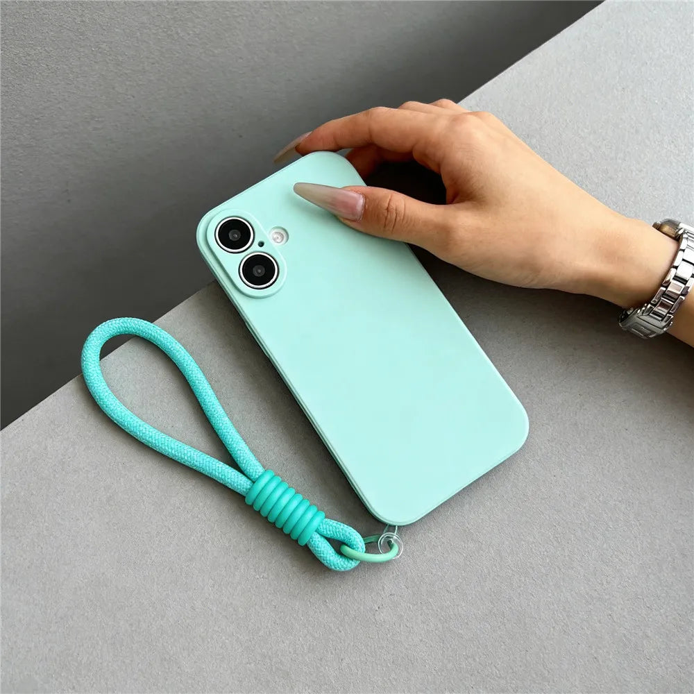 Case For Google Pixel 10 Pro Rope Lanyard Strap Phone Case For Google Pixel 10A 9 9A 9 10 Pro XL 7 7A 8 8A Soft Silicone Cover