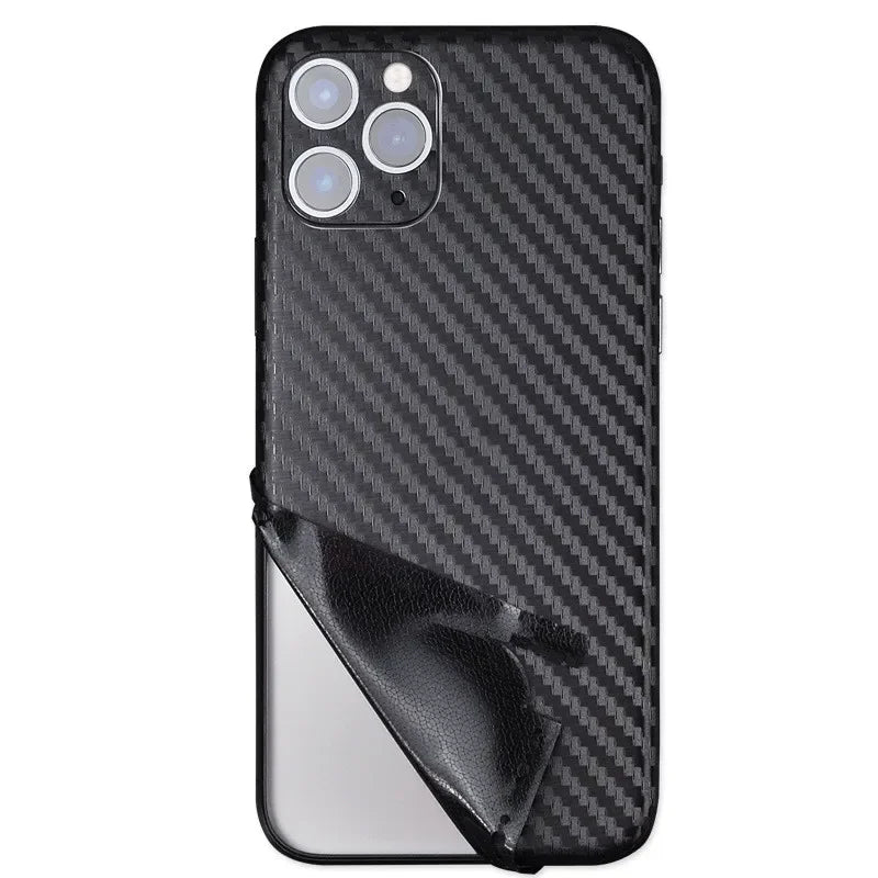 Carbon Fibre Phone Back Film Sticker For iPhone 15 Pro Max PVC Ultra Thin Film Phone Protector For iPhone 15Plus Accessories