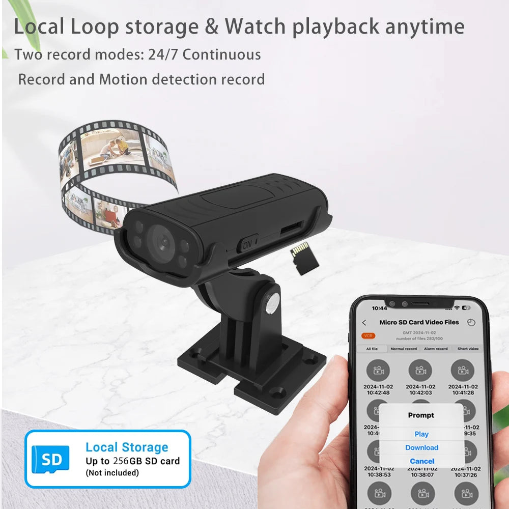 Super Small Wireless WiFi Mini Camera - Home Security Nanny Camera with Motion Detection Remote Pet Monitoring Camera