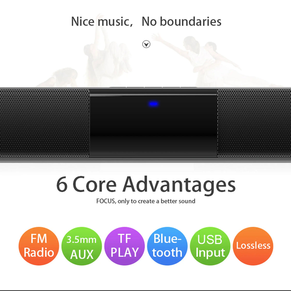 Soundbar For TV Subwoofer Bluetooth Speaker Sound Bar Box Music Wireless Radio FM Caixa De Som Big Bocina Bass Blootooth Coluna