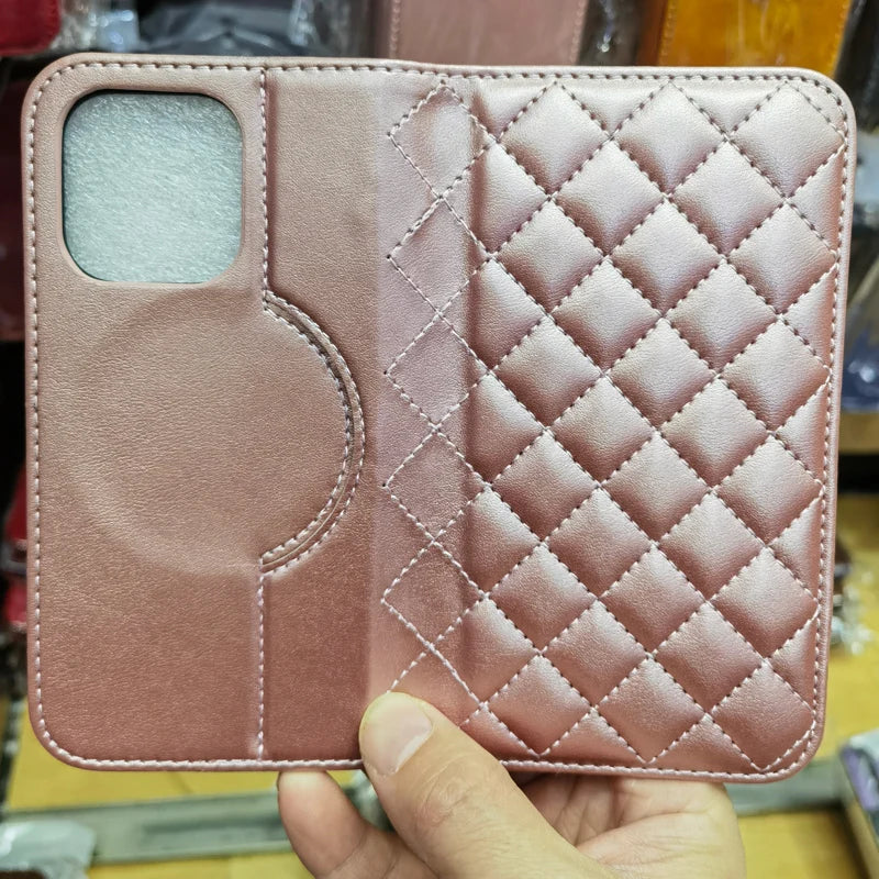 For Magsafe Wallet Leather Flip Case For iPhone 12 13 14 15 16 Pro Max mini Magnetic Wireless Charging Book Folio Cover