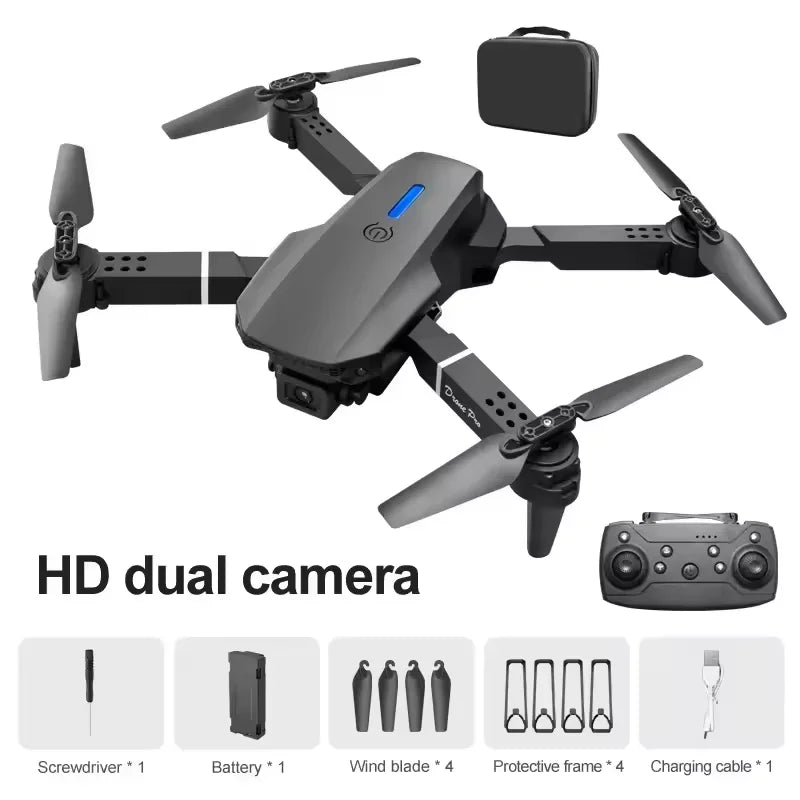 2026 New E88 Pro RC Drone 4K 1080P Wide Angle Dual HD Camera Foldable Quadcopter WiFi FPV Altitude Hold