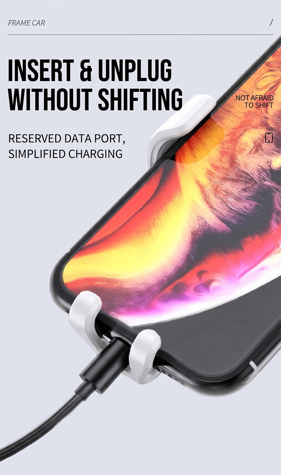 Car Air Vent Mount Auto Phone Holder Gravity Triangular Hold One Hand Operation For Cell Phones Navigation Car Phone Stand