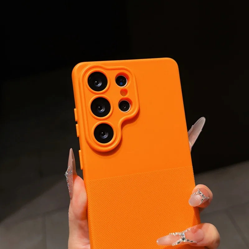 For Samsung Galaxy S26 S23 S24 S25 Ultra Plus FE A57 A55 A56 A53 A54 A37 A36 A35 A34 A17 A16 A15 14 Wrist Strap Matte Phone Case