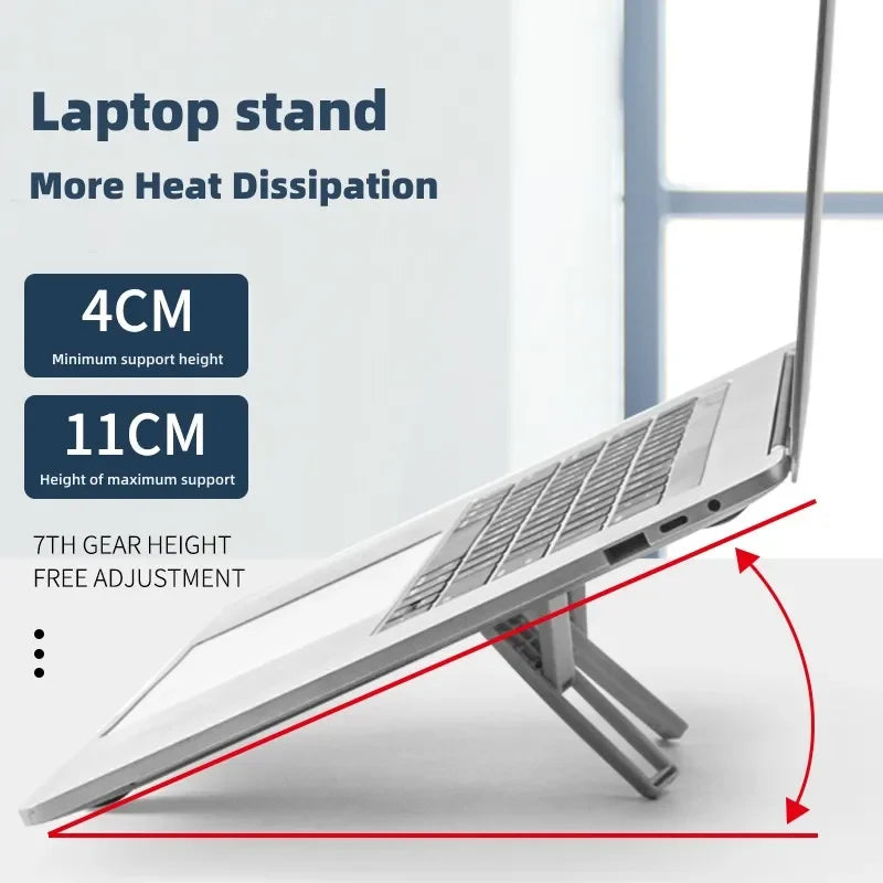 Foldable Laptop Stand 7 Levels ABS Portable Tablet Computer Bracket Universal Pad PC Holder for Macbook Apple Air Pro Lenovo
