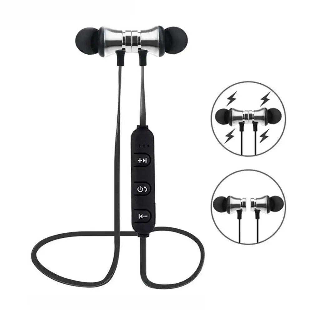 Neckband In-Ear Earphones Magnetic Adsorption Wireless Bluetooths Headset Sports Gaming Headphone With HD Mic For iPhone Xiaomi