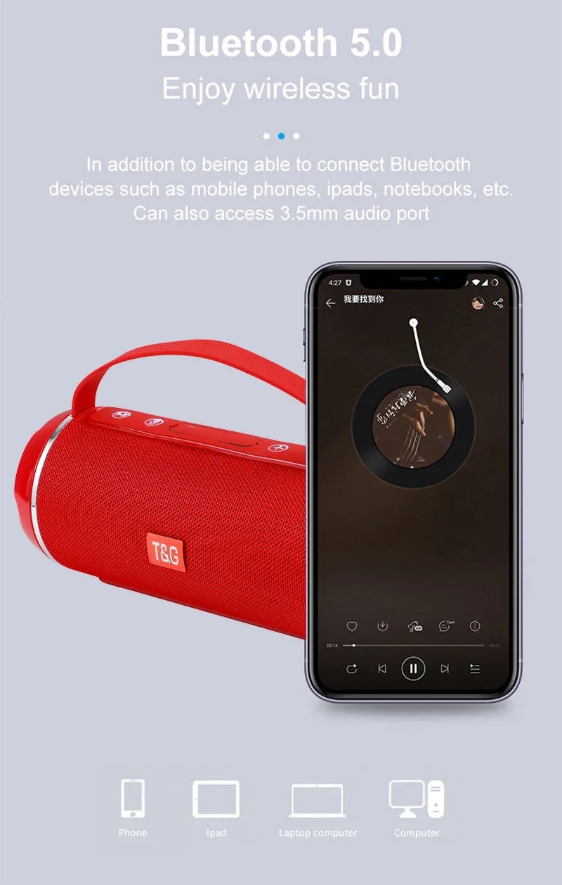 Wireless Subwoofer Portable Bluetooth Speaker Radio FM Waterproof Sound Box Music Caixa De Som Coluna Blootooth Bass Hifi Bocina