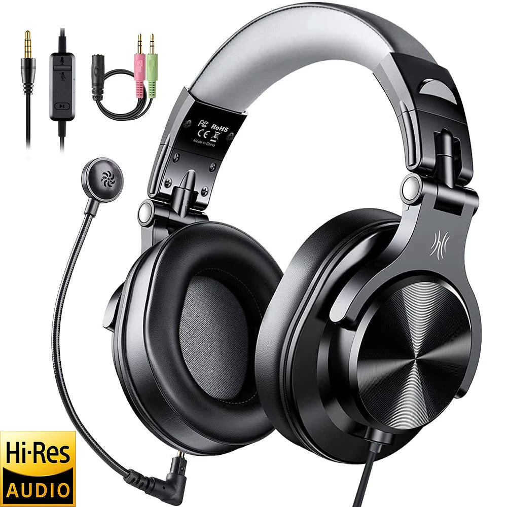Oneodio A71D Computer Gaming Headset With Detachable Microphone Wired Over Ear Call Center Headphones For PC Skype Office Gamer