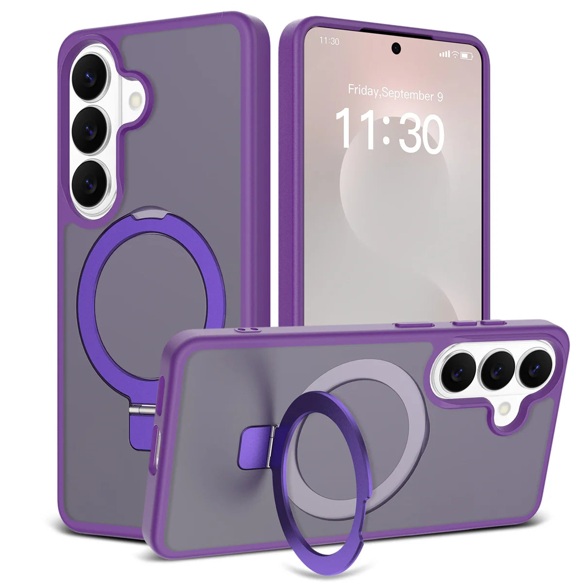 Magnetic for Magsafe Phone Case for Samsung Galaxy S25 Edge S26 Ultra S24 FE S23 A06 A07 A17 A16 A36 A56 Ring Holder Hard Cover