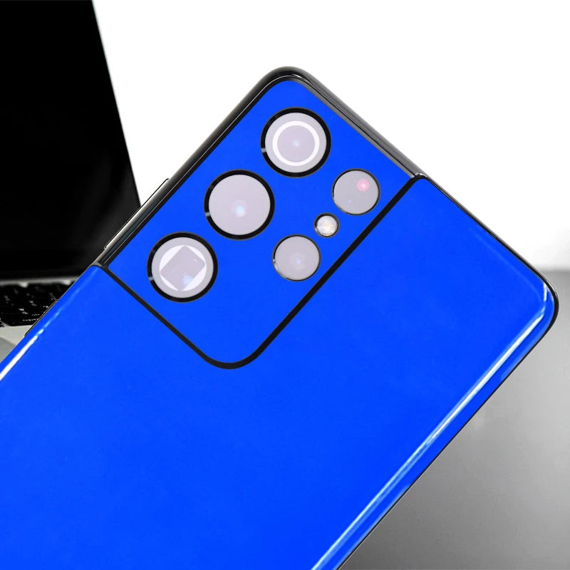 Glossy Candy Colorful Decal Phone Back Skin for SAMSUNG S25 S24 Ultra S23 S22+ S21 FE S20 FE A52 A53 A73 5G Wrap Sticker Film