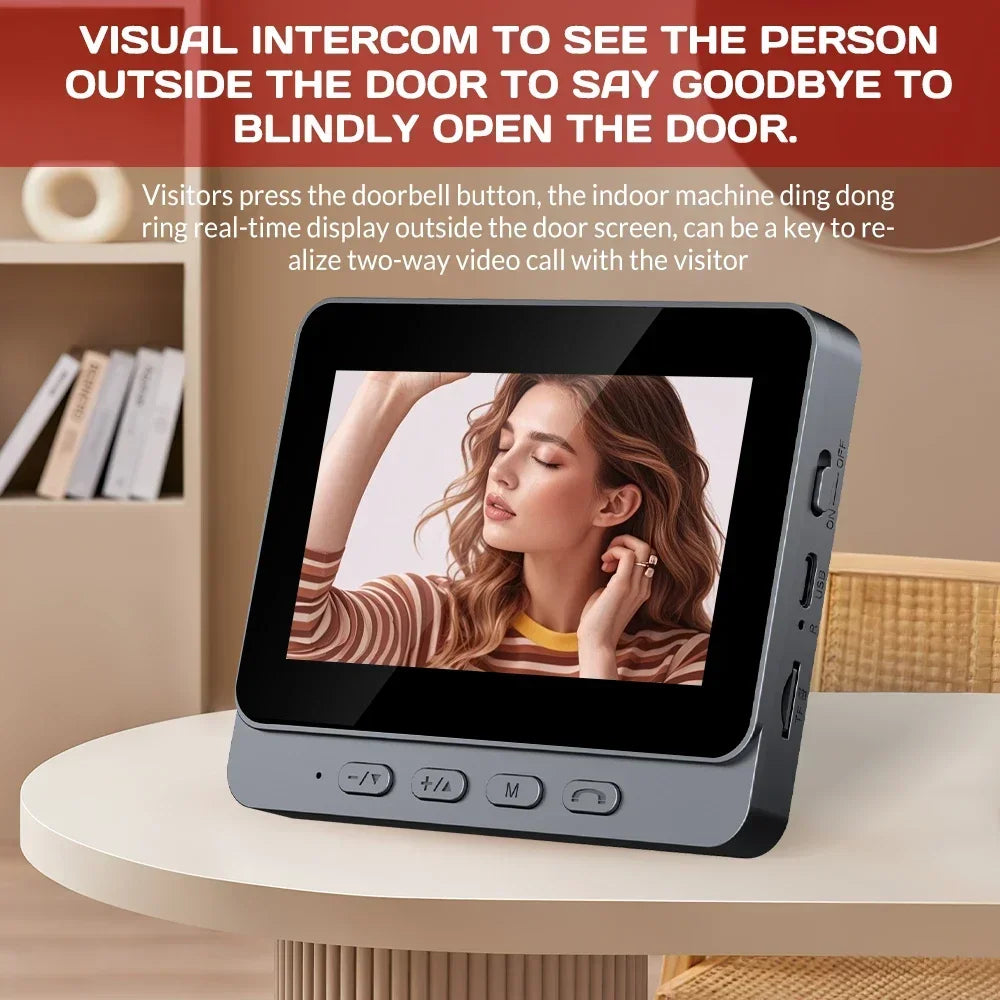 M16S M15S WiFi Wireless Intercom Smart Doorbell 4.3inch IPS Screen Video Security Camera Two-Way Intercom HD Surveillance Camera