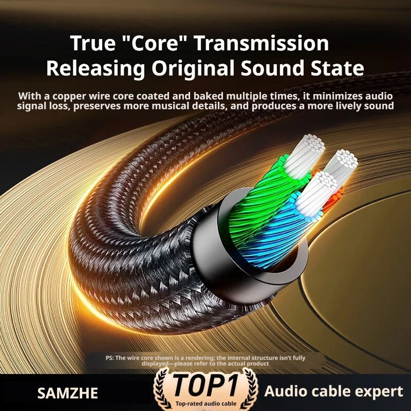 SAMZHE Jack Aux Cable 3.5mm Audio Cord Aux Jack 3.5 Male to Male Cable Jack 3.5 Audio Cord for Phone Car Headphones Speaker MP3
