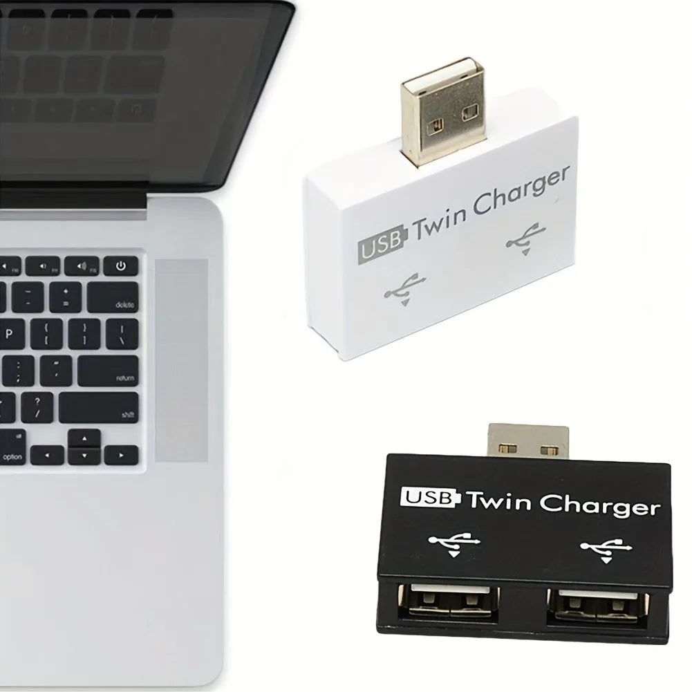 USB 2.0 HUB 1 To 2 Port High Speed Mini Splitter Adapter For Laptop U Disk Card Reader Mouse Keyboard Phone Charging Accessories