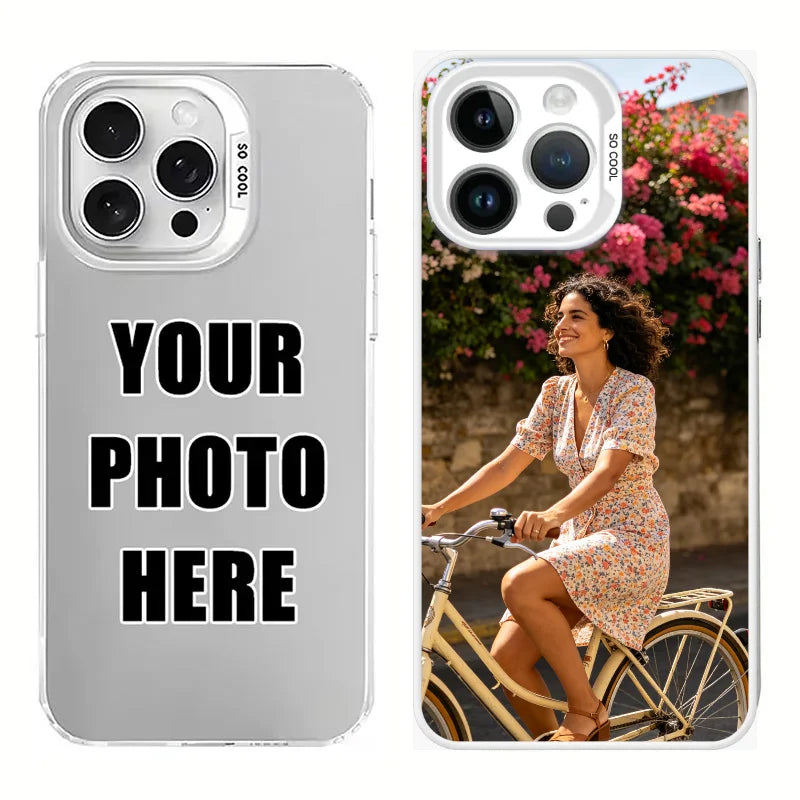 Customized Photo Silicone Case For iPhone 17 16 15 14 13 12 11 Series Customization Phone Cover Shockproof Bumper Fudna