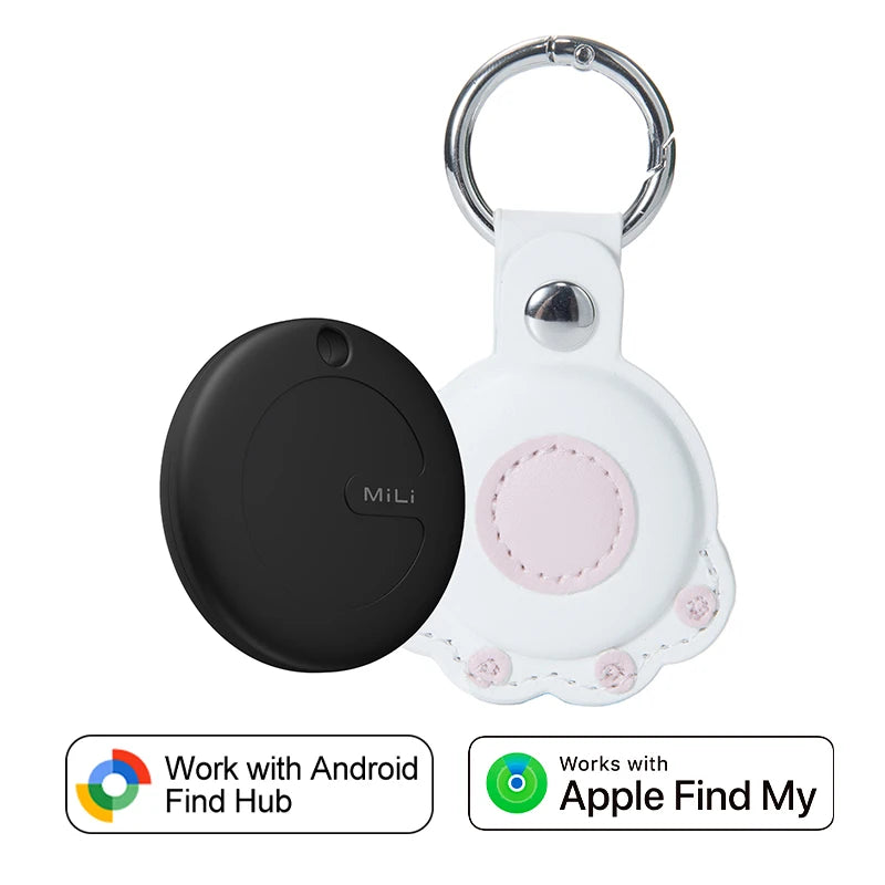 Dual System MiLi MiTag Smart Location Tag Bluetooth GPS Tracker Locator Keys Finder Works With Apple Find My & Google Find Hub