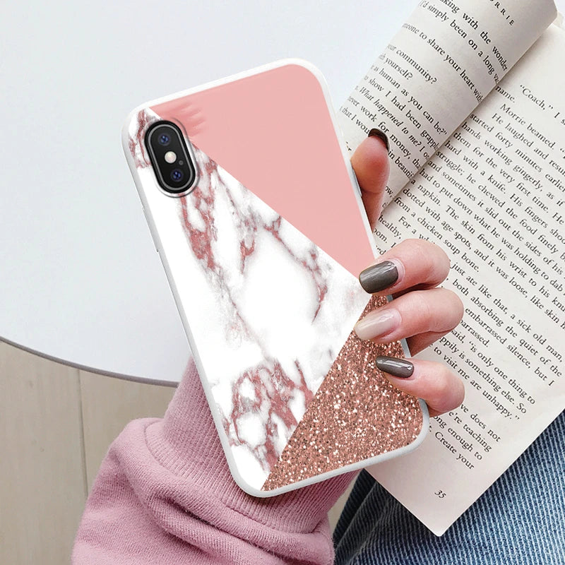 Fashion Marble Cover For iphone X XS MAX Soft Protective Cases Silicone Coque Bumper Fundas For iphone X XSMA iphoneX Shell Bags