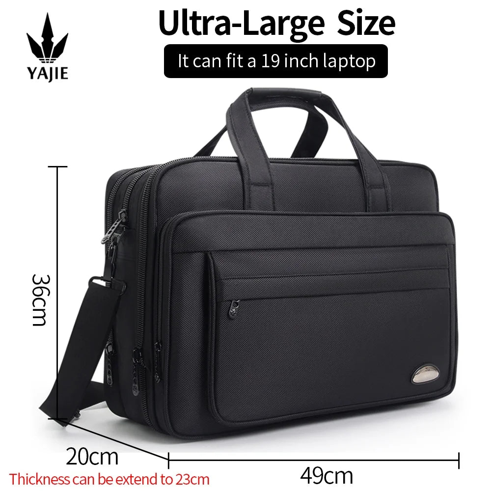 Large Capacity Briefcase Bag Men Business Bag 15.6 inch 17" 19" Laptop Bag Shoulder Bags Canvas Handbags Notebook Bag messenger