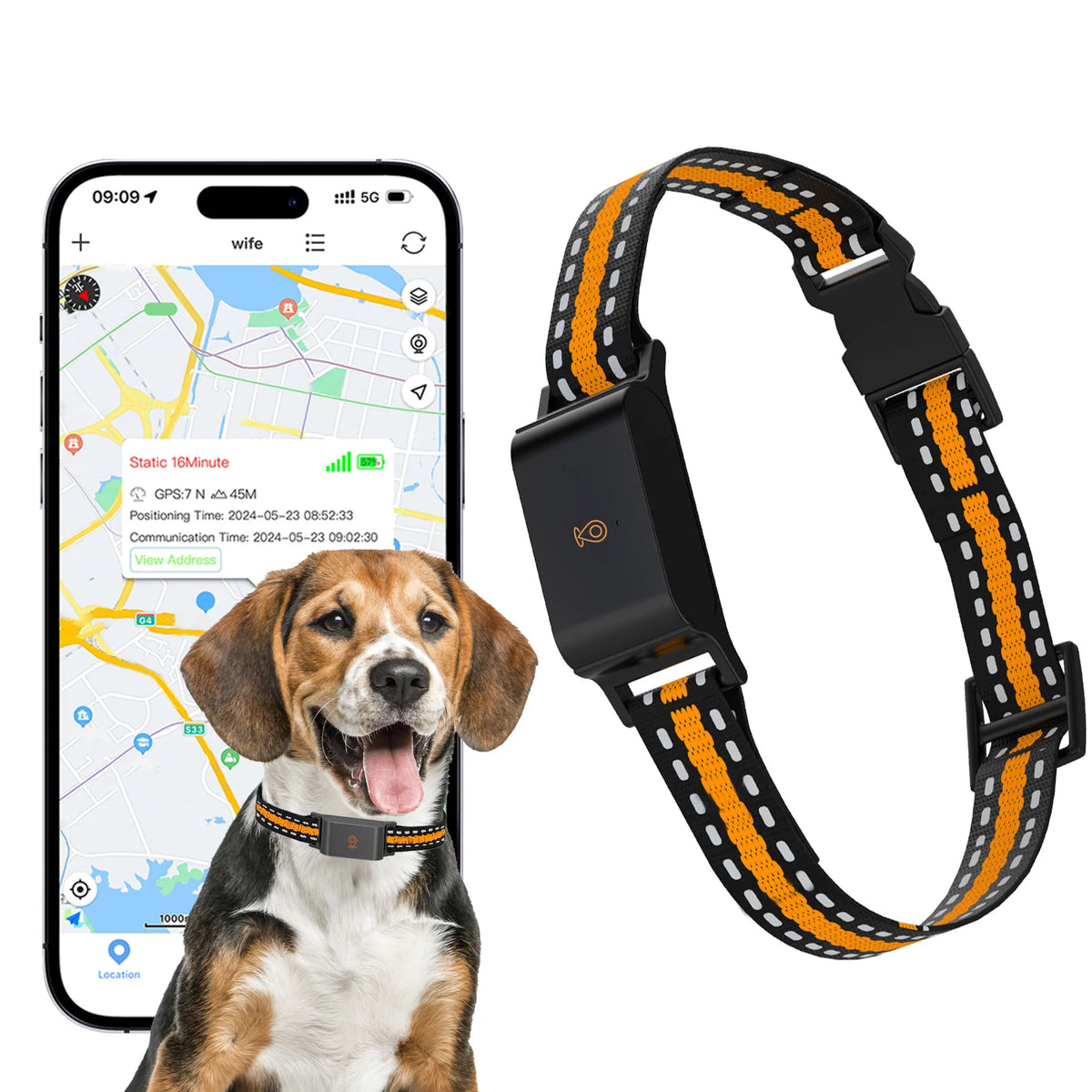 4G Global Pet GPS Tracker C09 Cross-border,Waterproof Cat Dog Locator with Collar,anti-loss Device Long Battery Life Standby