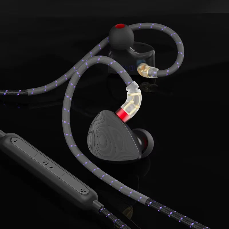 CVJ Night Elf IN Ear Monitors Earphones DLC 3DD Dual-Channel Three-unit HIFI IEM With QDC Silver-Plated Cable 3.5mm Metal Plug