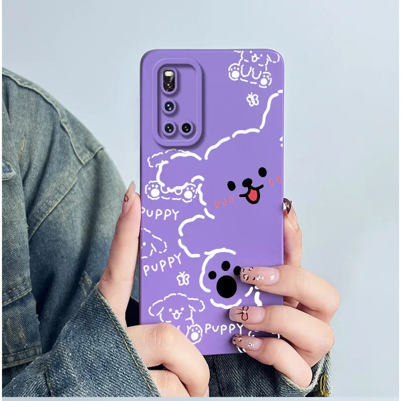 For Vivo V19 Phone Case vivoV19 Back Cover Soft Silicone Sweet Painted Cartoon Shell Capa Lovely Printed Protective Coque Cases