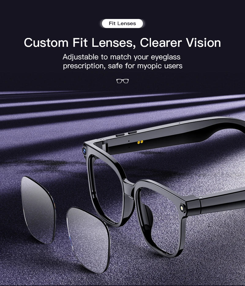2026New 4K HD Photochromism AI Smart Glasses 800W Pixel Camera 1080P Video AI Chat Music Player Call AI Sports Smart Glasses Man
