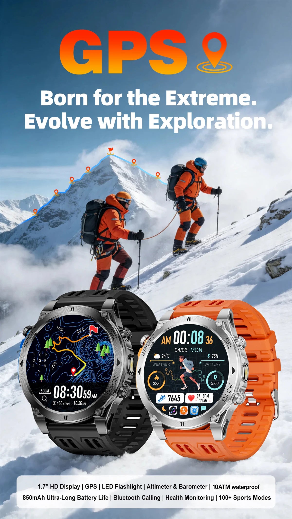 2026New T-RX4 Ultra GPS Smart Watch For Men 6-star GPS Positioning 10ATM Waterproof 850mAh Battery Compass 170+Sports Smartwatch
