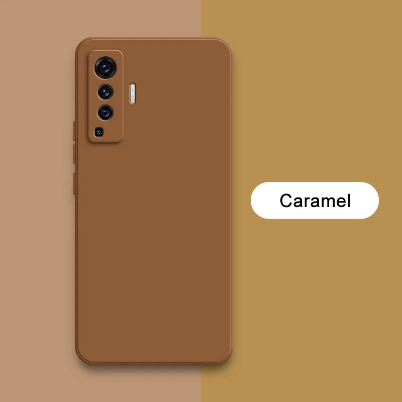 Luxury Square Liquid Silicone Case for VIVO X50 Pro Plus Lite X51 5G Camera Protective 360 Shockproof Phone Cover X50Pro X50Lite