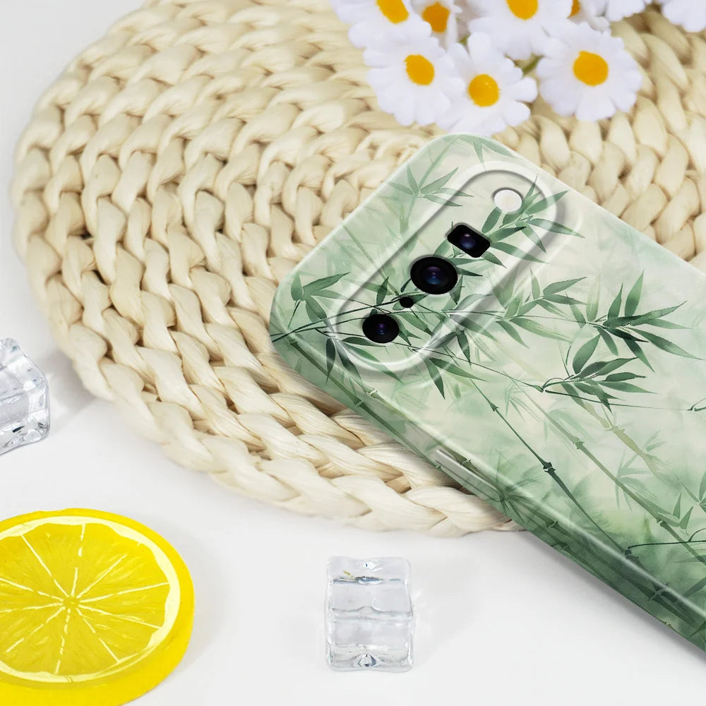 Green Bamboo Forest Phone Case For Google Pixel 10 9 9A 8 8A 7 7A Pro XL 5G Film Hard Cover
